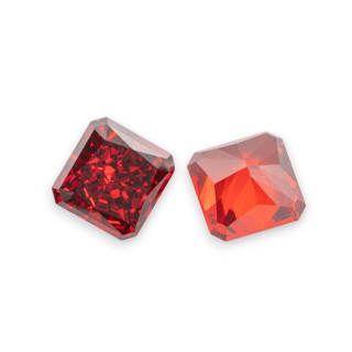 Gemma Corindone Sintetico Created Corundum Taglio Quadrato 10mm 4pz Ruby