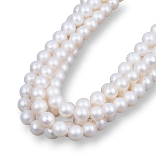 Perle di Fiume Tonde 9,5-10,0mm AAA Bianco