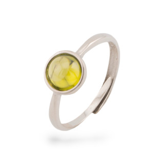 Anello Di Argento 925 Con Misura Regolabile 1pz MOD9 Verde