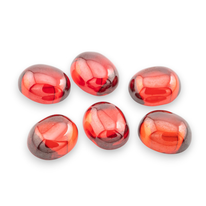 Cabujon Liso Circonita Ovalada 8x10mm 6ud Granate