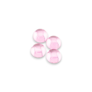 Cabochon Tondo Liscio Di Zircone 9mm 4pz Rosa