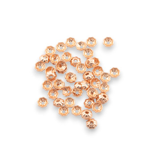 925 Ασημένια Κύπελλα Λουλούδι 3mm 5gr Ροζ Χρυσό