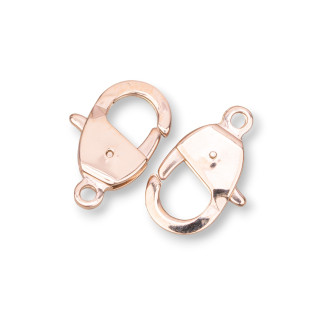 Chiusura Moschettone Di Acciaio BF13 7x13mm 12pz Oro Rosa