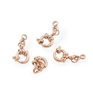 Fermoirs à ressort en acier 8mm 10pcs Or rose