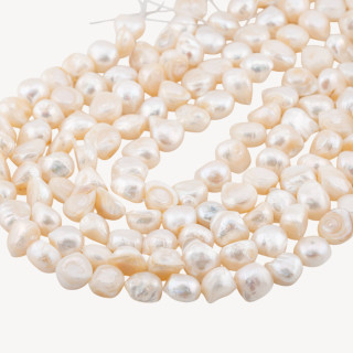 Irregular River Pearls 11+mm White