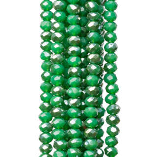 Κρύσταλλοι Rondelle Faceted 3,5x2mm 10 κορδόνια σε βαμβακερό νήμα Έτοιμο για χρήση MOD74