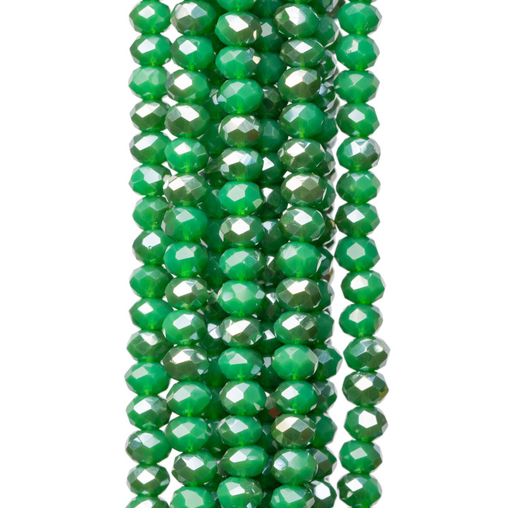 Κρύσταλλοι Rondelle Faceted 3,5x2mm 10 κορδόνια σε βαμβακερό νήμα Έτοιμο για χρήση MOD74