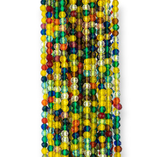 Circonitas Sintéticas Redondas Facetadas Talla Diamante 2mm Multicolor