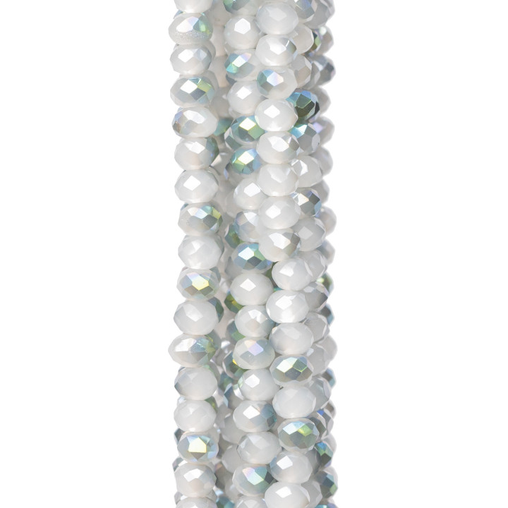 Κρύσταλλοι Rondelle Faceted 3,5x2mm 10 σκέλη σε βαμβακερή κλωστή Έτοιμοι για χρήση MOD80