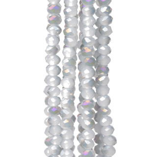 Cristalli Rondelle Sfaccettate 3,5x2mm 10 Fili Su Filo Di Cotone Pronti all'uso MOD81