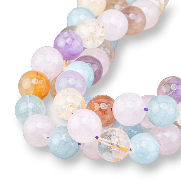 Natural Quartz Mixed Round Smooth 16mm