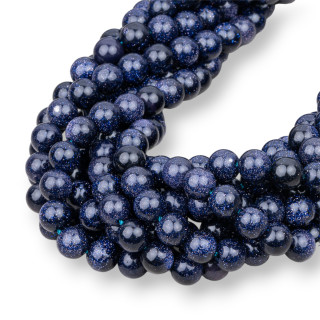 Blue Sunstone Smooth Στρογγυλό 8mm