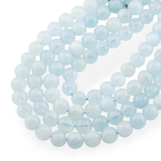 Aquamarine Milk Round Smooth (GSB) 11mm