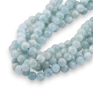 Aquamarine Milk Round Smooth (GSE) 8mm