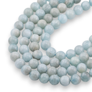 Aquamarine Milk Round Smooth (GSE) 9mm