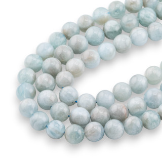 Aquamarine Milk Round Smooth (GSE) 10mm