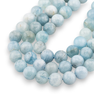Aquamarine Milk Round Smooth (PYY) 10mm