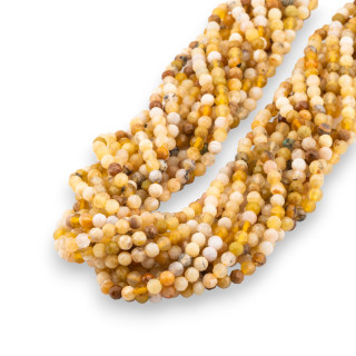 Opale Giallo Perlina Tonda Sfaccettata Diamond Cut 3,3mm