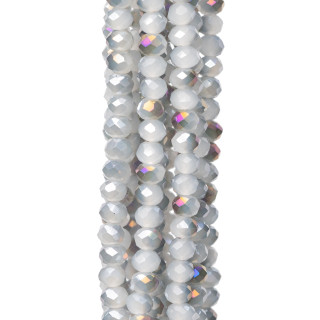 Cristalli Rondelle Sfaccettate 3,5x2mm 10 Fili Su Filo Di Cotone Pronti all'uso MOD88