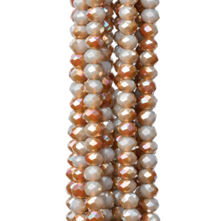 Faceted Rondelle Crystals 3.5x2mm 10 Strands on Cotton Thread Ready to use MOD91