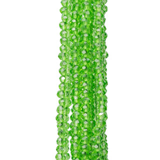 Faceted Rondelle Crystals 3x2mm 10 Strands σε βαμβακερό νήμα Έτοιμο για χρήση MOD1