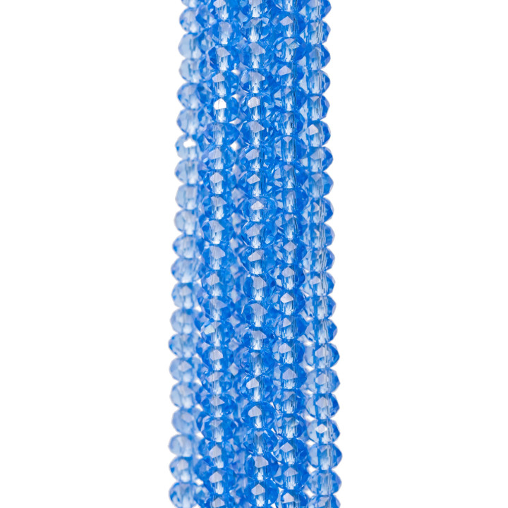 Cristaux Rondelle à Facettes 3x2mm 10 Brins Sur Fil de Coton Prêt à l'emploi MOD11