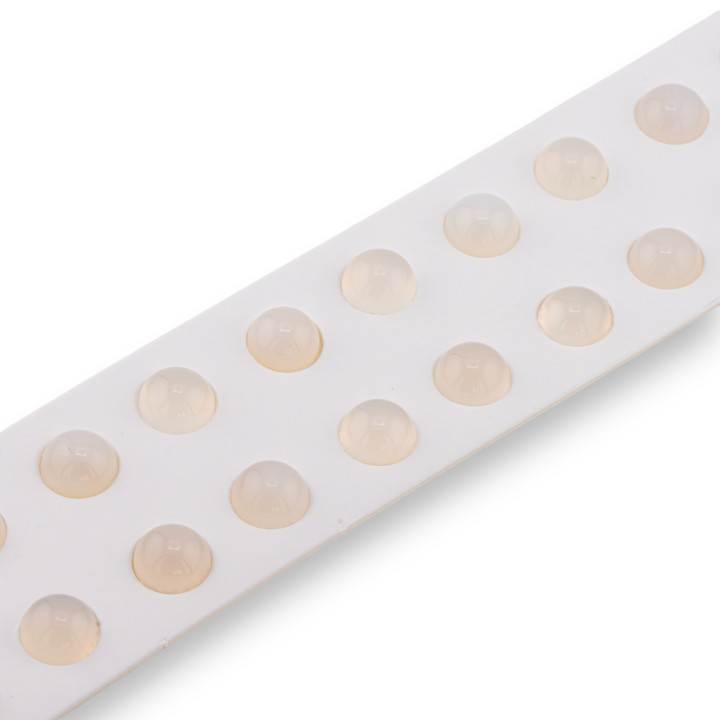 White Agate Cabochon Beads Round Smooth 10mm 20pcs