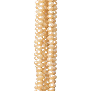 Κρύσταλλοι Rondelle Faceted 3x2mm 10 σκέλη σε βαμβακερή κλωστή Έτοιμο για χρήση MOD13