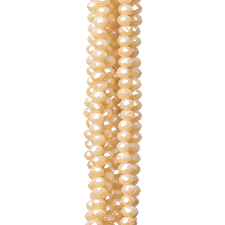 Κρύσταλλοι Rondelle Faceted 3x2mm 10 σκέλη σε βαμβακερή κλωστή Έτοιμο για χρήση MOD13