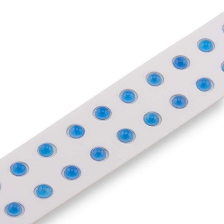 Blaue Achat-Cabochon-Perlen, rund, glatt, 6 mm, 24 Stück