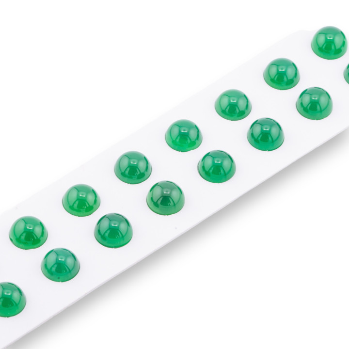 Grüne Achat-Cabochon-Perlen, rund, glatt, 10 mm, 20 Stück