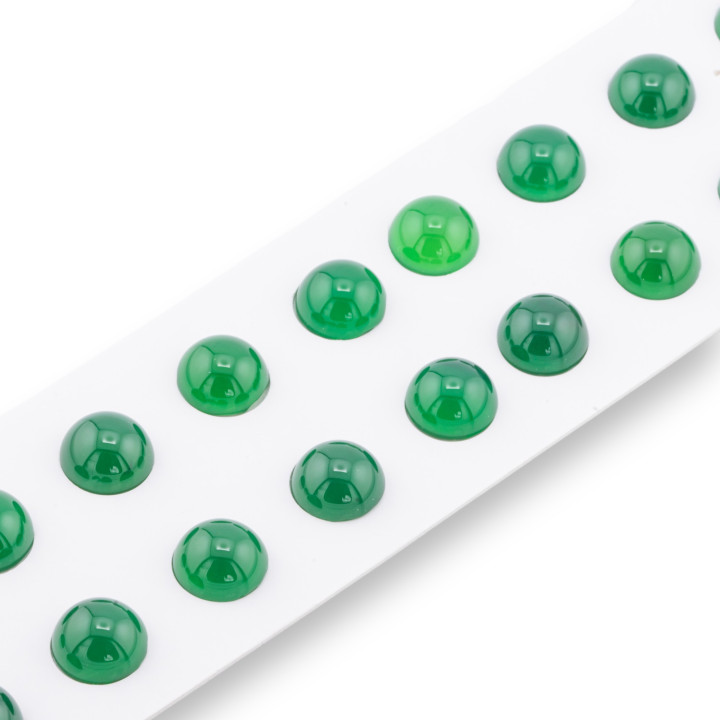 Green Agate Cabochon Beads Round Smooth 12mm 20pcs