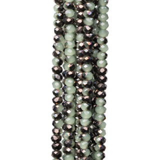 Cristaux Rondelle à Facettes 3x2mm 10 Brins Sur Fil de Coton Prêt à l'emploi MOD16