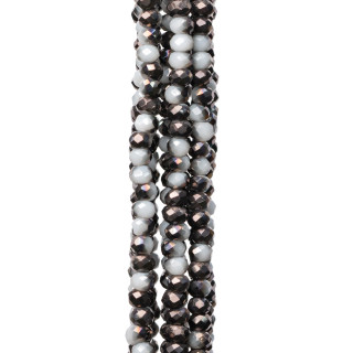 Cristalli Rondelle Sfaccettate 3x2mm 10 Fili Su Filo Di Cotone Pronti all'uso MOD17