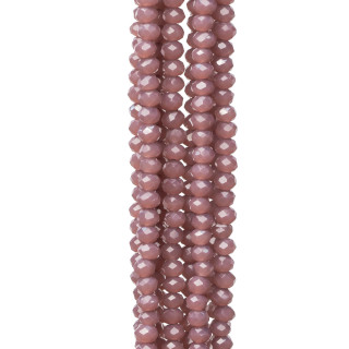 Cristales Rondelle Facetados 3x2mm 10 Hilos Sobre Hilo Algodón Listo Para Usar MOD2