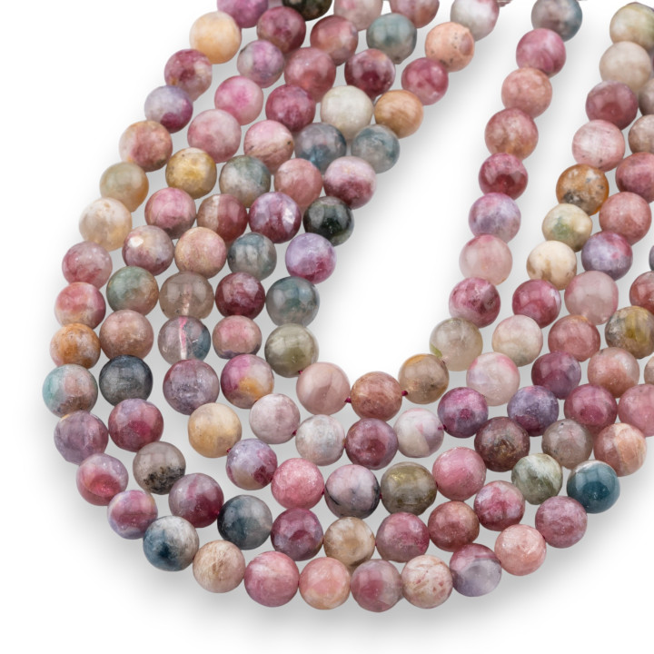 Tourmaline Multicolor Rough Round Smooth (ZLX) 14mm