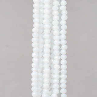 Crystals Faceted Rondelle 3x2mm 10 Strands on Cotton Thread Ready to use MOD28