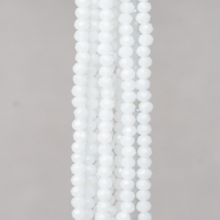 Cristalli Rondelle Sfaccettate 3x2mm 10 Fili Su Filo Di Cotone Pronti all'uso MOD28