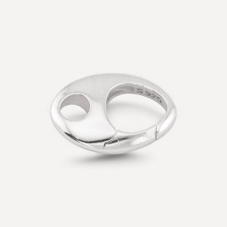 Fermoir Mousqueton en Argent 925 8x12mm 5pcs Plaqué Rhodium