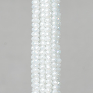 Cristales Rondelle Facetados 3x2mm 10 Hilos Sobre Hilo Algodón Listo Para Usar MOD31