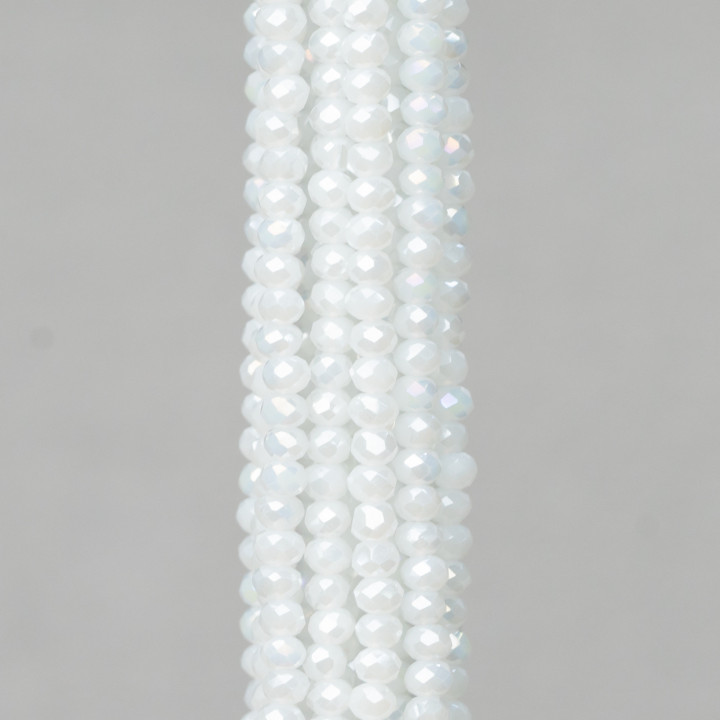 Faceted Rondelle Crystals 3x2mm 10 Strands on Cotton Thread Ready to use MOD31