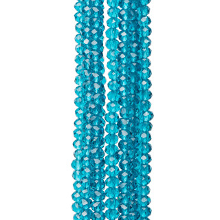 Crystals Faceted Rondelle 3x2mm 10 σκέλη σε βαμβακερή κλωστή Έτοιμο για χρήση MOD32