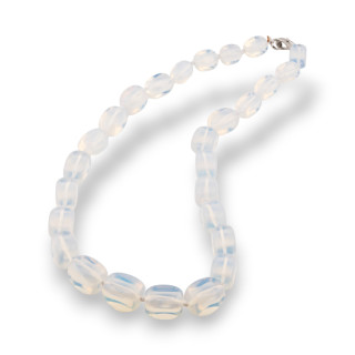 Collar De Piedras Preciosas Degradación De Piedra Caída Con Cierre De Latón 50-54cm Ópalo Sintético