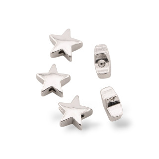 Componente de conector central de estrella de latón con orificio pasante de 7 mm de espesor, 3,5 mm, 80 piezas chapado en rodio