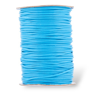 Cordone Cordoncino In Cotone Cerato 1,5mm 80 Metri Celeste Medio