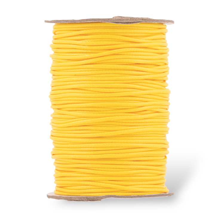Cord Waxed Cotton Cord 1.5mm 80 Meters Yellow