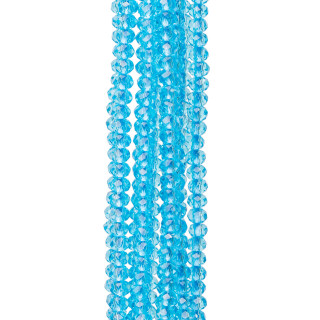 Faceted Rondelle Crystals 3x2mm 10 σκέλη σε βαμβακερή κλωστή Έτοιμο για χρήση MOD34