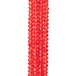 Faceted Rondelle Crystals 3x2mm 10 Strands on Cotton Thread Ready to use MOD36