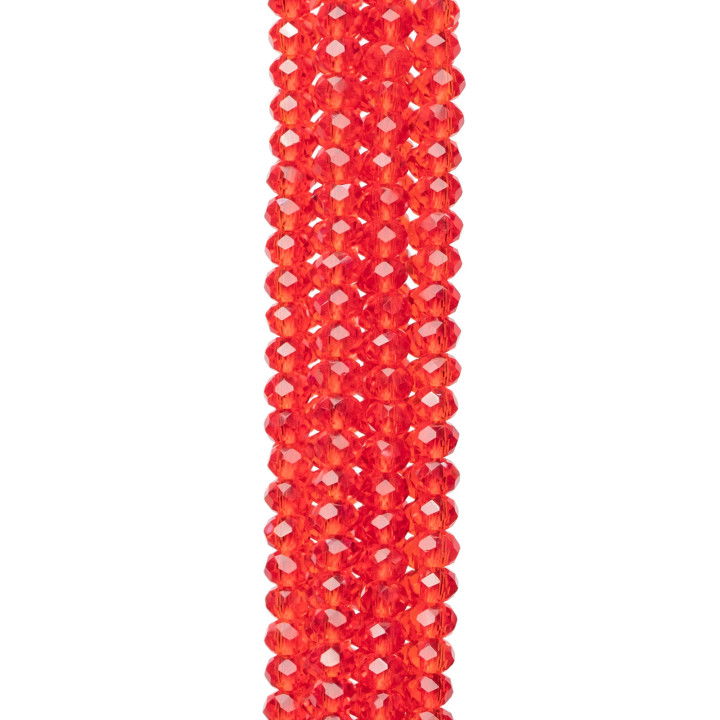 Faceted Rondelle Crystals 3x2mm 10 Strands on Cotton Thread Ready to use MOD36