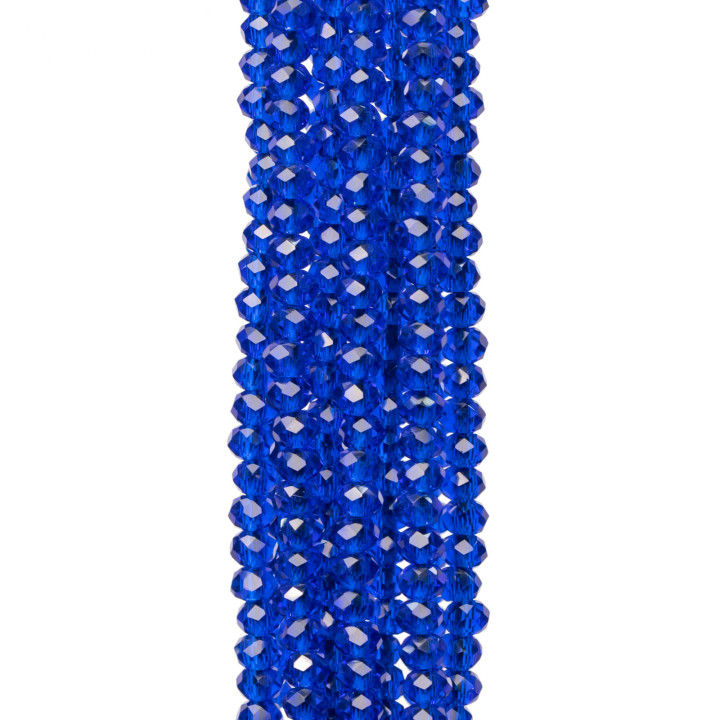 Cristalli Rondelle Sfaccettate 3x2mm 10 Fili Su Filo Di Cotone Pronti all'uso MOD37